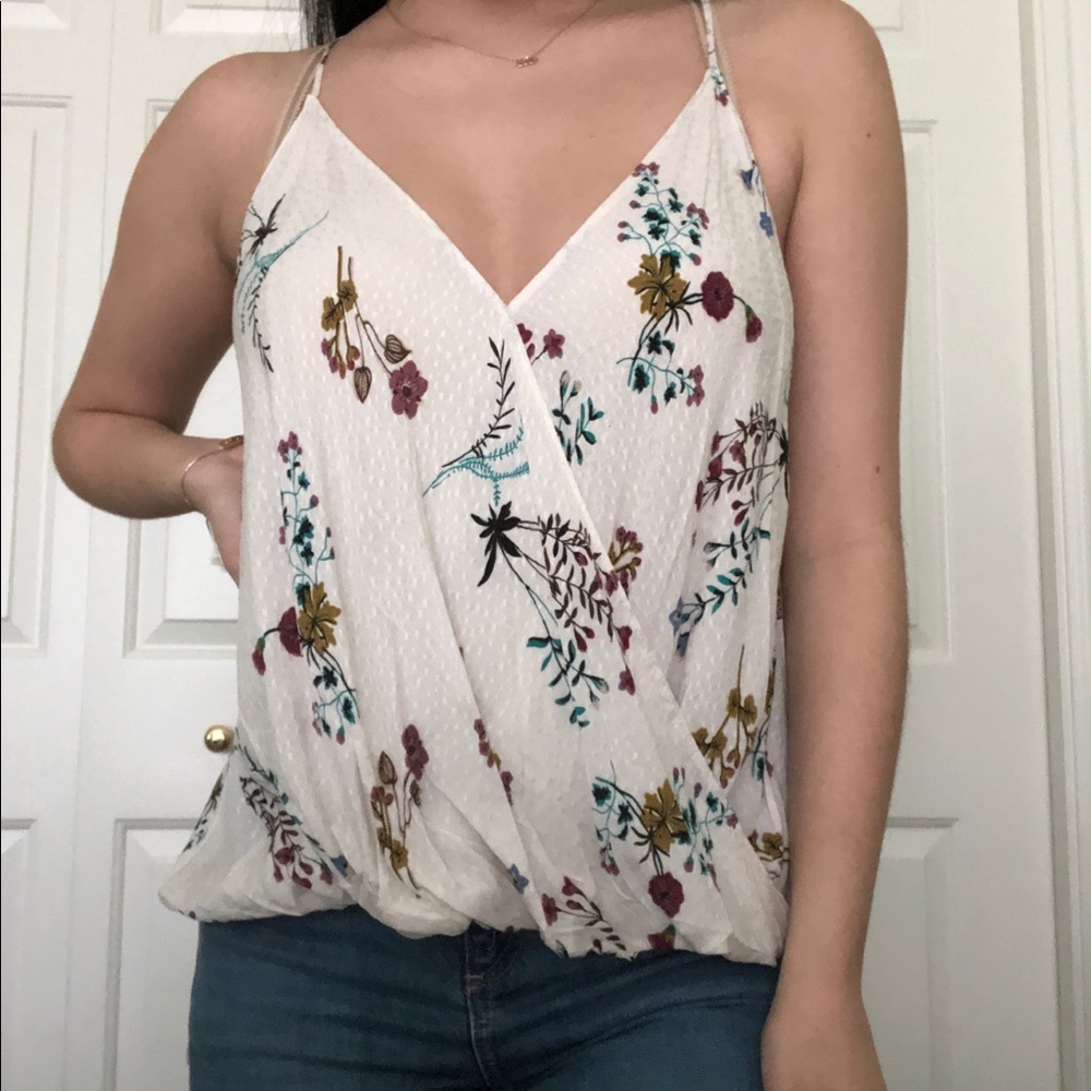 floral spaghetti strap shirt